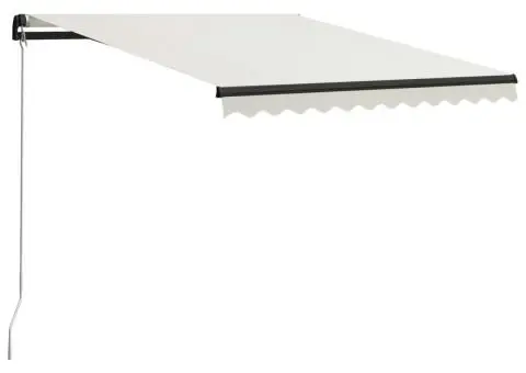 Copertină retractabilă manual, crem, 300 x 250 cm - 1/5