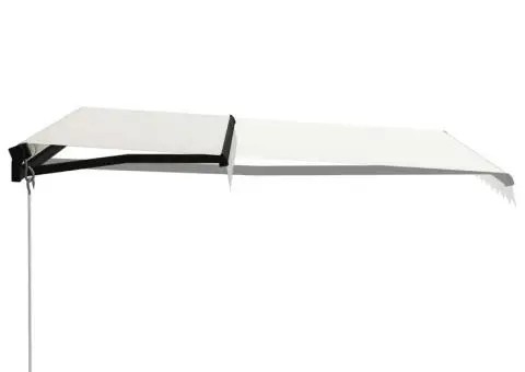 Copertină retractabilă manual, crem, 300 x 250 cm - 2/5