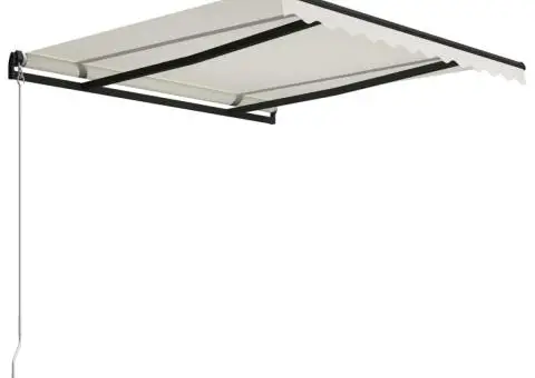 Copertină retractabilă manual, crem, 300 x 250 cm - 3/5