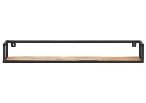 Rafturi de perete, 2 buc., 120 cm, lemn masiv de acacia - 3/5