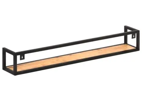 Rafturi de perete, 2 buc., 120 cm, lemn masiv de acacia - 4/5