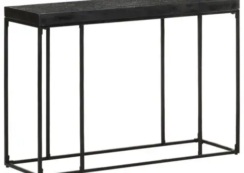 Masă consolă, negru, 110x35x76 cm, lemn masiv acacia și mango - 1/5