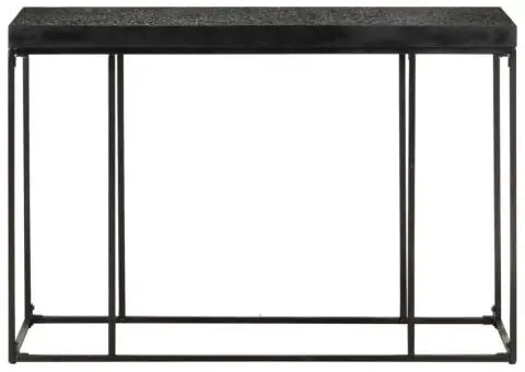 Masă consolă, negru, 110x35x76 cm, lemn masiv acacia și mango - 2/5