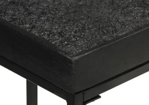 Masă consolă, negru, 110x35x76 cm, lemn masiv acacia și mango - 4/5