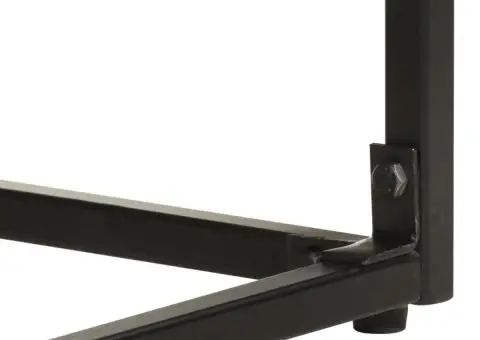 Masă consolă, negru, 110x35x76 cm, lemn masiv acacia și mango - 5/5