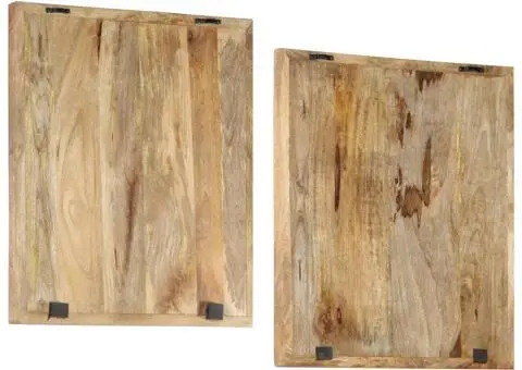 Panouri perete sculptate manual 2 buc. 60x60x2,5 cm lemn mango - 3/5