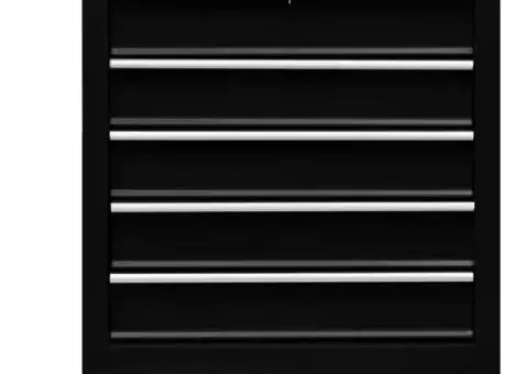 Cărucior de scule pentru atelier cu 5 sertare, negru - 3/5