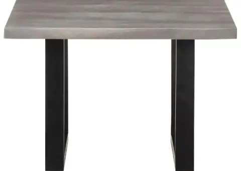 Masă de cafea, muchii naturale, 60x60x40 cm, lemn masiv acacia - 2/5