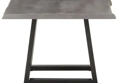 Masă de cafea, muchii naturale, 60x60x40 cm, lemn masiv acacia - 3/5