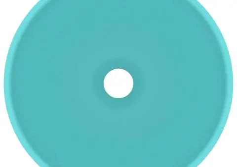 Chiuvetă baie lux verde deschis mat 32,5x14 cm ceramică rotund - 3/5