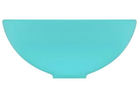 Chiuvetă baie lux verde deschis mat 32,5x14 cm ceramică rotund - 4/5