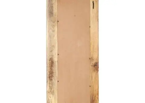 Oglindă sculptată manual, 110x50x2,6 cm, lemn masiv de mango - 3/5