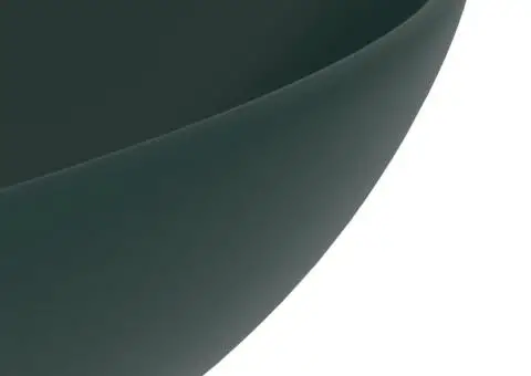 Chiuvetă de baie, verde închis, ceramică, rotund - 5/5