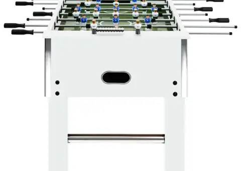 Masă de fotbal, alb, 140x74,5x87,5 cm, oțel, 60 kg - 3/5