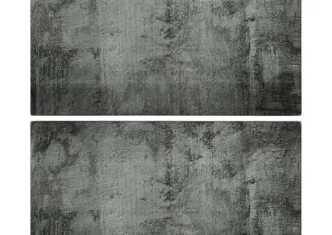 Plăci de tocat, 2 buc., sticlă securizată, model de beton - 1/5