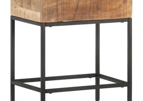 Masă laterală, 40 x 30 x 50 cm, lemn masiv de mango nefinisat - 1/5