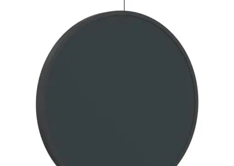 Oglindă suspendată cu agățătoare, negru, 50 cm - 5/5