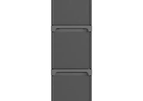 Raft 9 cuburi cu cutii, gri, 103x30x107,5 cm, material textil - 3/5