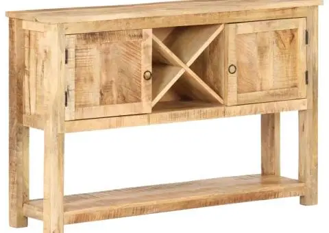 Dulap, 120 x 30 x 76 cm, lemn de mango nefinisat - 1/5