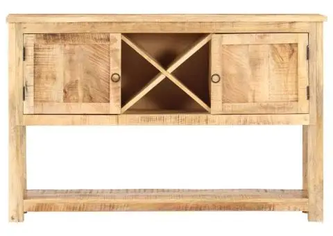 Dulap, 120 x 30 x 76 cm, lemn de mango nefinisat - 2/5