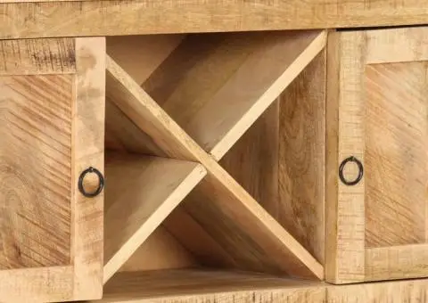 Dulap, 120 x 30 x 76 cm, lemn de mango nefinisat - 5/5