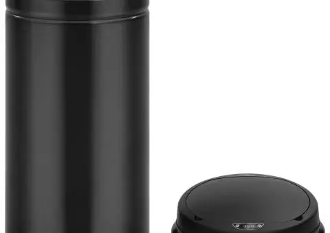 Coș de gunoi automat cu senzor, 50 L, negru, oțel carbon - 4/5