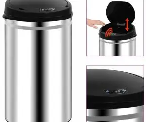 vidaXL Coș de gunoi automat cu senzor, 40 L, oțel inoxidabil