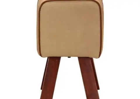 Bancă Bok gimnastică maro 58cm piele naturală/lemn masiv mango - 3/5