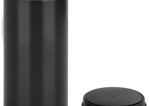 Coș de gunoi automat cu senzor, 70 L, negru, oțel carbon - 4/5