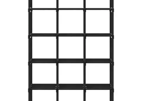 Raft expunere, 15 cuburi, negru, 103x30x175,5 cm, textil - 2/5