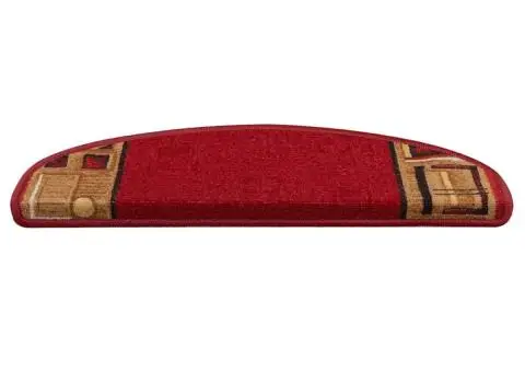 Covorașe scări autoadezive, 15 buc., roșu, 65 x 21 x 4 cm - 3/5