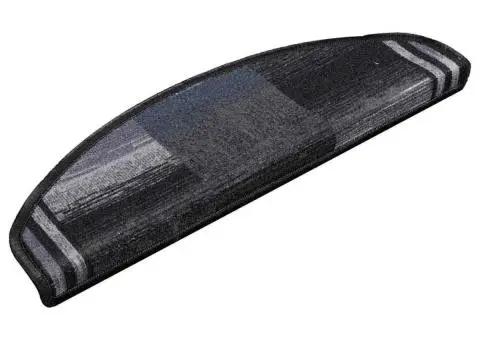 Covorașe scări autoadezive, 15 buc., negru și gri, 65x21x4 cm - 2/5