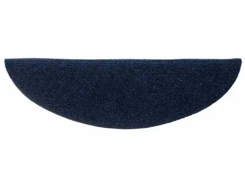 Covorașe autoadezive pentru scări, 15 buc., 56x17x3 cm, semirotunde, bleumarin - 4/5