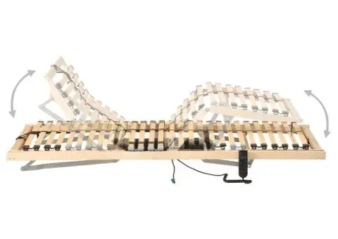 Bază de pat electrică cu șipci, 28 șipci, 7 zone, 90 x 200 cm - 2/5