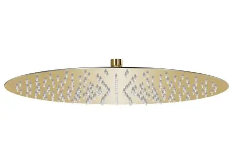 Cap de duș tip ploaie rotund, auriu, 40 cm, oțel inoxidabil - 1/5