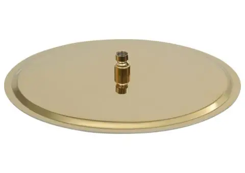 Cap de duș tip ploaie rotund, auriu, 40 cm, oțel inoxidabil - 3/5