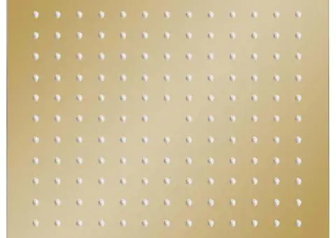 Cap de duș tip ploaie pătrat, auriu, 30x30 cm, oțel inoxidabil - 2/5