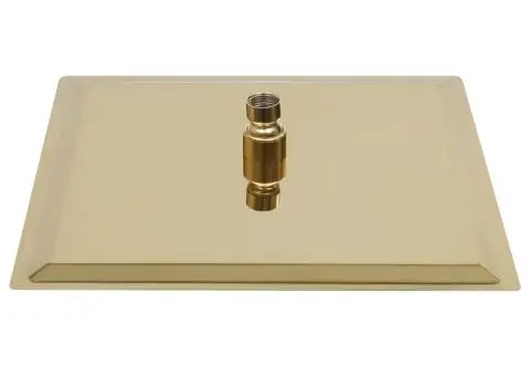 Cap de duș tip ploaie pătrat, auriu, 30x30 cm, oțel inoxidabil - 4/5