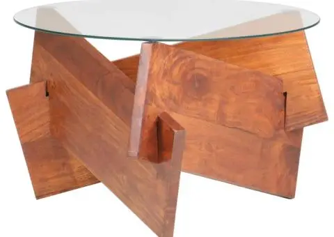 Măsuță de cafea, 60 cm, lemn masiv de acacia - 1/5