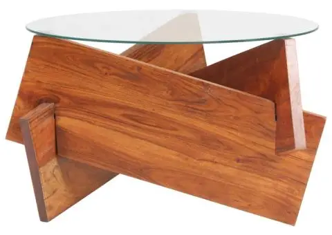 Măsuță de cafea, 60 cm, lemn masiv de acacia - 2/5