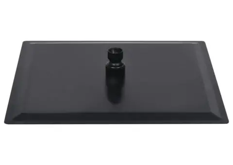 Cap de duș tip ploaie pătrat, negru, 30x30 cm, oțel inoxidabil - 4/5