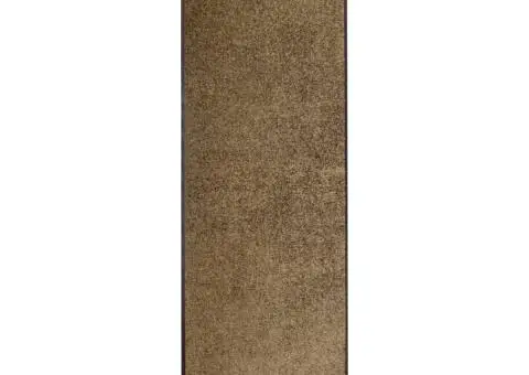 Covoraș de ușă lavabil, maro, 60 x 180 cm - 1/5