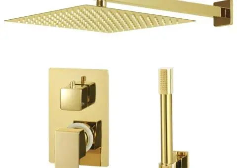Sistem de duș, auriu, oțel inoxidabil 201 - 2/5