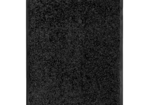 Covoraș de ușă lavabil, negru, 40 x 60 cm - 1/5