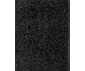 vidaXL Covoraș de ușă lavabil, negru, 40 x 60 cm