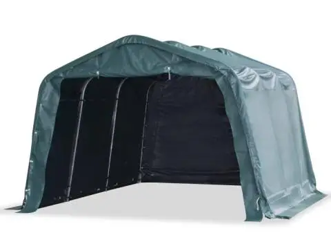 Cort de animale detașabil verde închis 3,3x4,8m PVC 550g/m² - 1/5