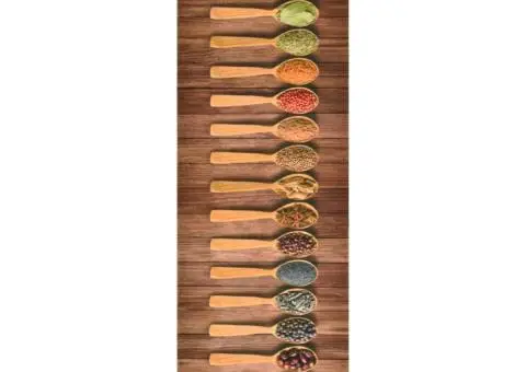 Covoraș de bucătărie, lavabil, model linguri, 45x150 cm - 1/5