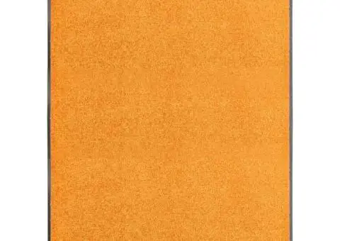 Covoraș de ușă lavabil portocaliu 90x120 cm - 1/5