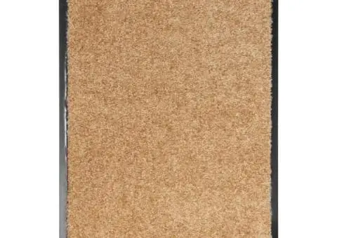 Covoraș de ușă lavabil, crem, 40 x 60 cm - 1/5