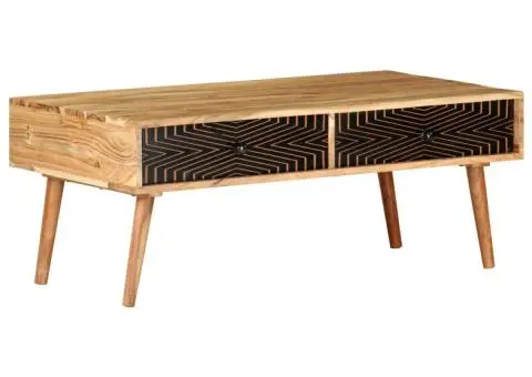 Măsuță de cafea, 100x50x39 cm, lemn masiv de acacia - 1/5